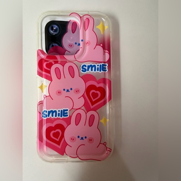 Other - Cute Pink Bunny iPhone 14 Pro Case Kawaii Soft Girl Aesthetic
